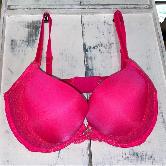 Victoria’s Secret Dream Angels Plunge Bra, Neon Pink - 34D - Picture 7 of 8